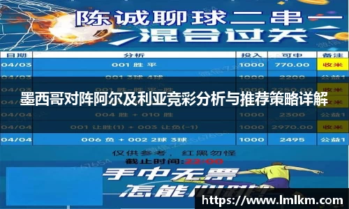 墨西哥对阵阿尔及利亚竞彩分析与推荐策略详解